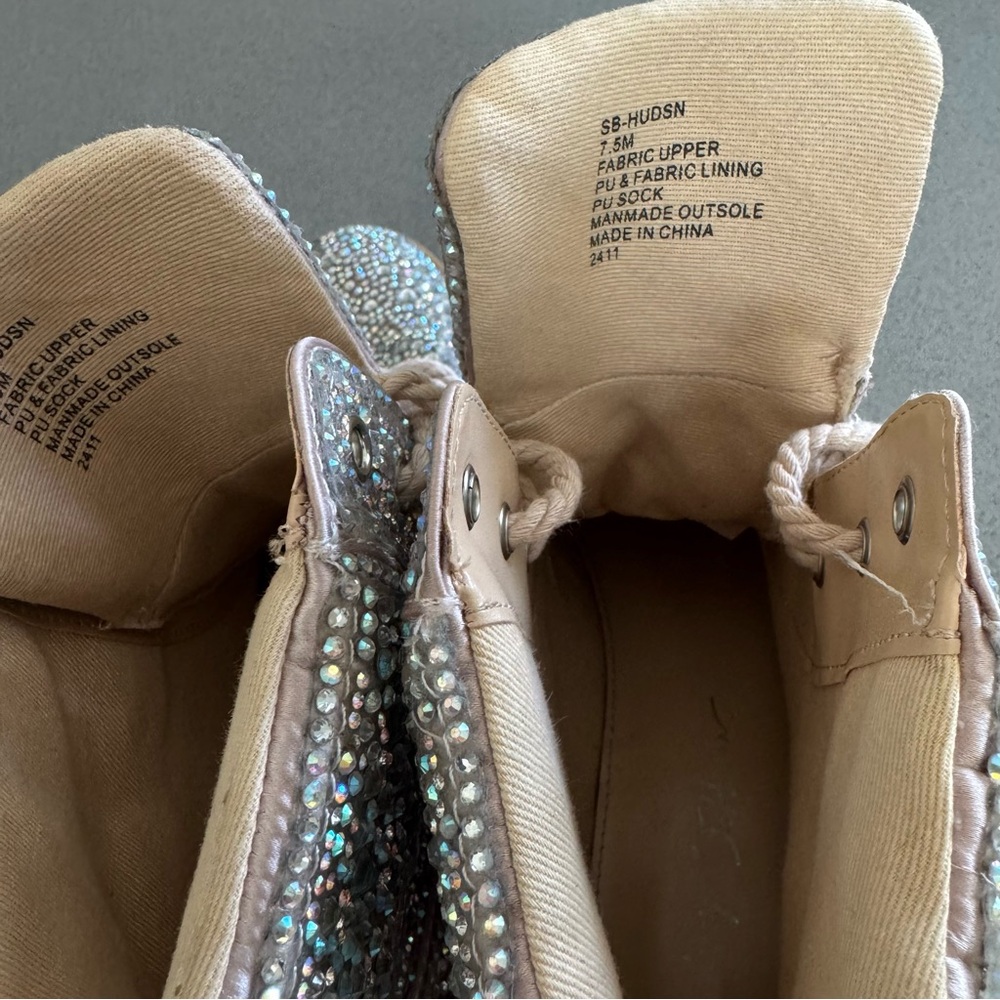 Betsey Johnson Rhinestone Combat Boots - Picture 4 of 10